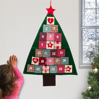 Christmas Tree Advent Calendar | Reusable 24 Pocket Advent Calendar - 90cm