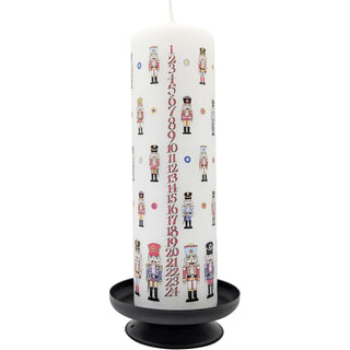 Nutcracker Soldier Christmas Advent Candle | Christmas Pillar Candle - 20cm