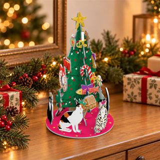 3D Cat Christmas Advent Calendar, Cosy Cat Tree Pop & Slot Petite