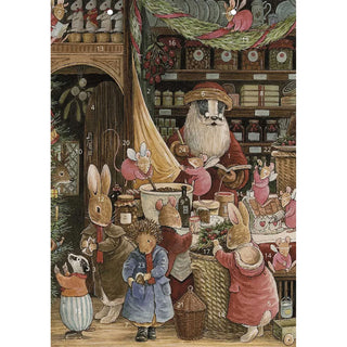 Santa's Workshop Christmas Advent Calendar, A4 Illustrated Calendar