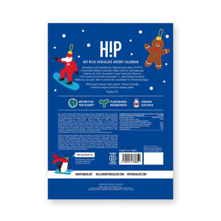H!P Vegan Oat Milk Chocolate Christmas Advent Calendar, Two Flavours