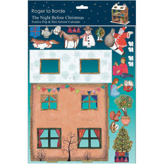 3D Christmas Advent Calendar The Night Before Christmas Pop & Slot Advent Calendar | Pop Up Advent Calendar Freestanding Advent Calendar | Advent Calendar House