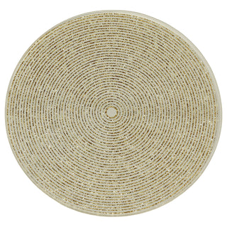 Gold Glitter Candle Coaster, 10cm Glass Candle Plate for Pillar Candles
