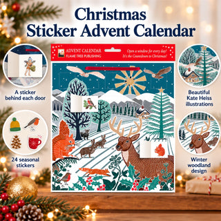 Kate Heiss Winter Wonderland Christmas Advent Calendar with Stickers, Woodland