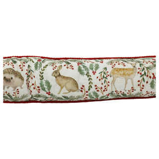 Woodland Animal Christmas Draught Excluder, 94cm Festive Door Draught Stopper