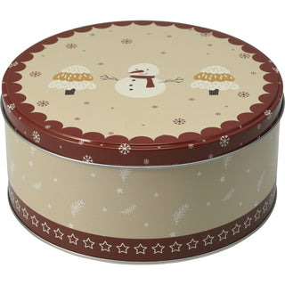 Set of 3 Christmas Storage Tins | 3-piece Festive Round Kitchen Nesting Tins
