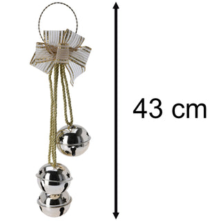 Gold Jingle Bells Door Hanger | Extra Large Christmas Bells Garland - 43cm