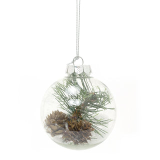 8cm Pine Cone And Berry Christmas Bauble | Snow Christmas Ball Tree Decorations | Xmas Bauble Christmas Decor - Design Varies One Supplied