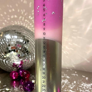 The Colour Emporium Stardust Blush Hand-dipped Christmas Advent Pillar Candle