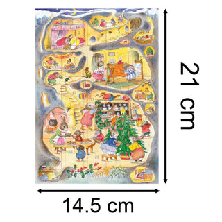 Rabbit Warren Advent Calendar Greetings Card | Christmas Advent Calendar - A5