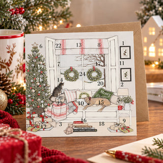 Waiting for Father Christmas Advent Calendar Greetings Card, 16cm Square