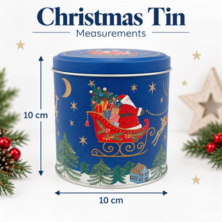 Nostalgia Sleigh Christmas Chocolate Tin 10cm, Gisela Graham Santa Design