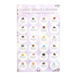 Crystal Advent Calendar with 24 Gemstones | Countdown to Christmas for Wellbeing