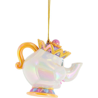 Disney Mrs Potts Christmas Tree Hanging Decoration, Beauty and the Beast Bauble