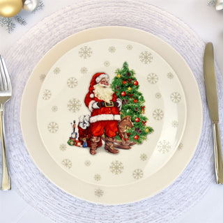 Small Santa Claus Christmas Plate | Ceramic Festive Side Plate Dish - 20cm