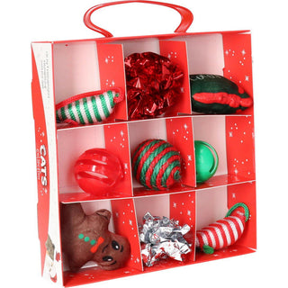 Cat Toy Advent Calendar | 9-Piece Festive Countdown Christmas Cat Toys