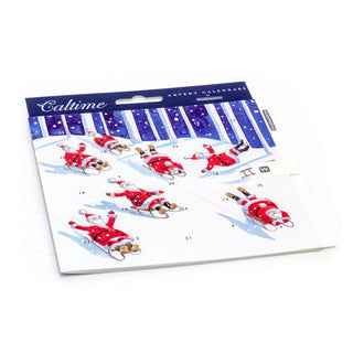 Santa's Sledging Adventure - Christmas Advent Calendar Greetings Card & Envelope