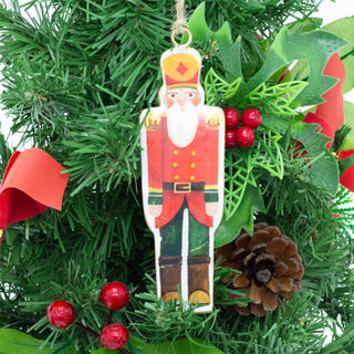Nutcracker Christmas Bauble | Vintage Metal Soldier Tree Ornament with Twine