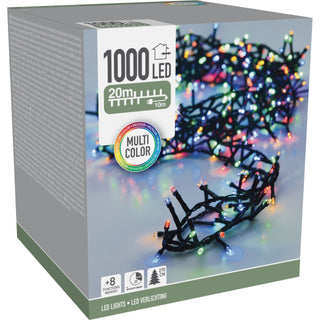 1000 Multicoloured LED String Lights | Microcluster LEDs for Indoor & Outdoor