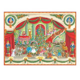 3D Ballet Christmas Advent Calendar - Glittered Pop-Up Theatre with 24 Doors - 43x32cm