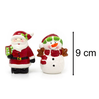 Christmas Santa & Snowman Salt & Pepper Pots | Festive Salt & Pepper Shakers