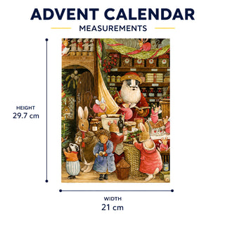 Santa's Workshop Christmas Advent Calendar, A4 Illustrated Calendar