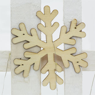 Snowflake LED Light Up Christmas Tree Fence | White Wooden Picket Fence Skirt | Festive Xmas Tree Decoration - 76 x 30cm