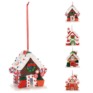 LED Gingerbread House Christmas Bauble | Light-Up House Tree Ornament - 7cm