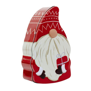 Christmas Gonk Storage Tin | Kitchen Food Tin Festive Santa Gnome Tin