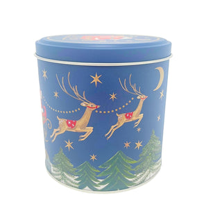 Nostalgia Sleigh Christmas Chocolate Tin 10cm, Gisela Graham Santa Design