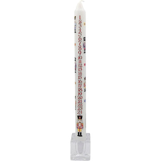 Nutcracker Soldier Advent Dinner Candle | Christmas Calendar Candle - 29cm