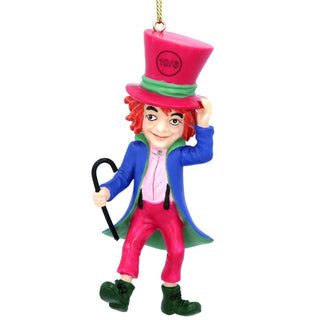 Mad Hatter Christmas Tree Decoration, Alice In Wonderland Ornament 10cm
