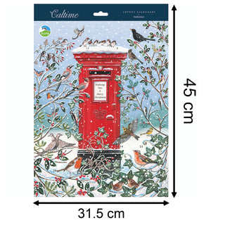 RSPB Christmas Postbox Advent Calendar | Traditional Picture Advent Calendar