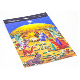 Christmas Advent Calendar Bethlehem Nativity Scene | Religious Advent Calendar Traditional Advent Calendar | Picture Advent Calendar Paper Advent Calendar