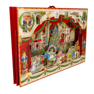 3D Ballet Christmas Advent Calendar - Glittered Pop-Up Theatre with 24 Doors - 43x32cm