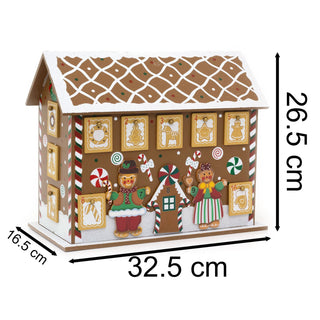 Gingerbread House Advent Calendar | 24 Drawer Christmas Calendar - 27x32cm