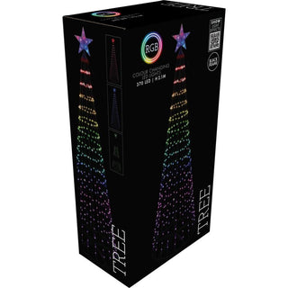 Multicolour LED Christmas Tree | Colour Changing Tree 370 RGB Lights UK Plug