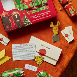 Set of 6 Taskmaster Christmas Crackers, 2026 Festive Party Game with 38 Tasks