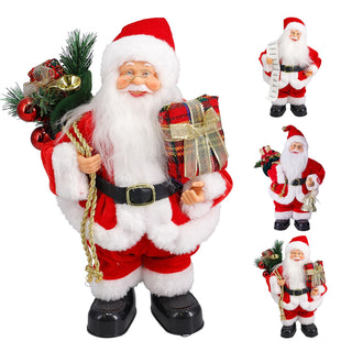 Musical Dancing Santa Claus Christmas Figurine, 28cm Red Santa Ornament