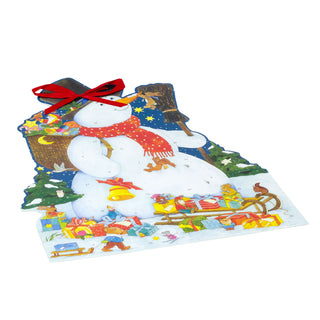 Snowman Advent Calendar | Large Kids Christmas Countdown with Glitter & Ribbon
