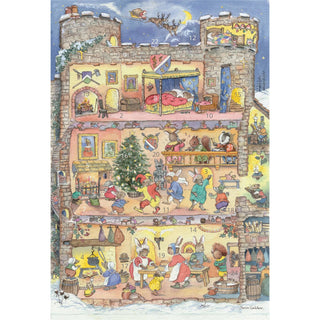 Castle Christmas Advent Calendar Greetings Card | Christmas Advent Calendar - A5