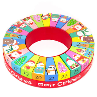 Round Fill Your Own Christmas Advent Calendar | Reusable Festive Wheel Calendar