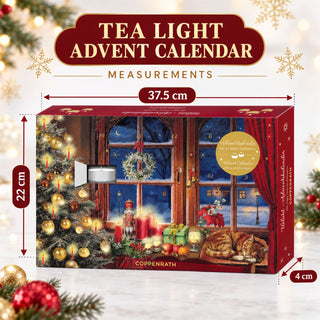 Christmas Tea Light Advent Calendar with 24 Revealing Picture Candles