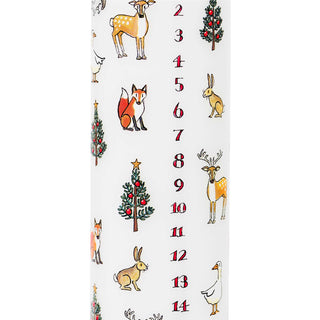 Traditional Countdown To Christmas Advent Candle | Winter Wildlife Pillar Candle | Christmas Candle Advent Candles