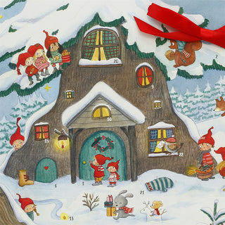 Large Picture Advent Calendar, Gnome Woodland Christmas Design 52cm