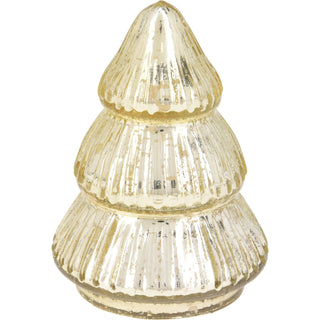 Gold Glass Christmas Tree | Freestanding Mottled Gold Tree Ornament - 13cm