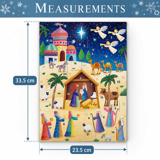 The Christmas Story Advent Calendar, 33.5cm Nativity Design