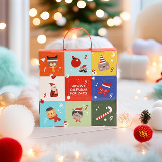 Cat Toy Advent Calendar | 9-Piece Festive Countdown Christmas Cat Toys