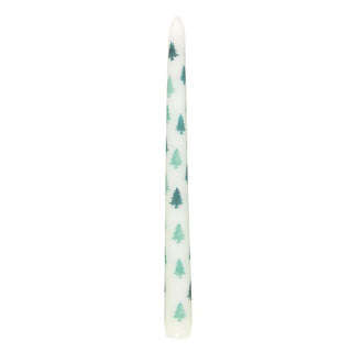 Green Fir Tree Candle Holder with Taper Candle | Festive Christmas Centrepiece