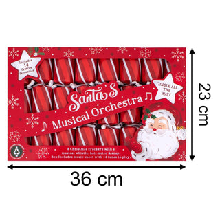 Santa Musical Orchestra Christmas Crackers | 8 Musical Whistle Family Crackers